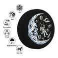 thumbnail image 6 of DouZhe Waterproof Spare Tire Cover, Swing Moon Astronaut Skull Prints Adjustable Wheel Covers Fit for Jeep Trailer RV SUV Car, 17 inch, 6 of 7