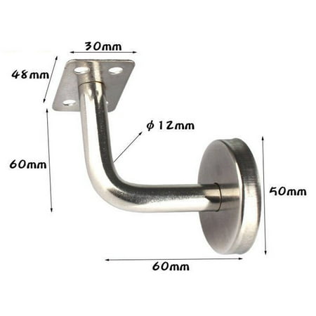 

5pcs Stainless Steel Wall Mount Stair Handrail Brackets Wood Metal Railing