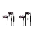 thumbnail image 3 of Tholdsy Auriculares con cable en el oído Auriculares con reducción de ruido Auriculares universales para viajes deportivos para caminar con negro + rosa 2piezas, 3 of 6