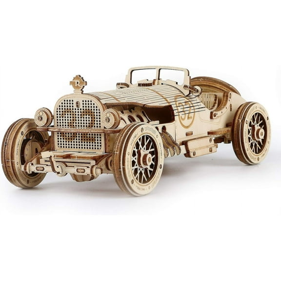 RKXQT Model Car Kits - Wooden 3D Puzzles - Model Cars to Build for Adults 1:16 Scale Model Grand Prix Car