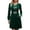 Green, variant on MDUKONU Womens Velvet Dress Fall Winter Long Sleeve Bowknot High Waisted A Line Cocktail Dresses for Wedding Guest Gold XXL