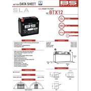 BS Battery BTX12 Battery