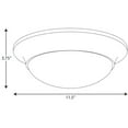 thumbnail image 3 of P350146-012-Progress Lighting-Etched Glass Close-to-Ceiling - Close-to-Ceiling Light - 1 Light - Bowl Shade in Transitional style - 11.5 Inches wide, 3 of 5