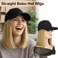 thumbnail image 4 of Chapeau de Baseball Long Droit pour Femmes avec Perruque Synthétique, 4 of 8