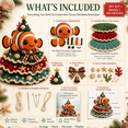 thumbnail image 3 of DIY Layered Ocean Christmas Yarn Art Kit Collection, Clownfish Crochet‑Style Holiday Ornament with Shell Starfish Pearl Decor, Mindful Slow Crafting Set for Home Seasonal Decor & Christmas Gift, 3 of 6