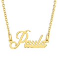 thumbnail image 1 of KISPER 18K Gold Plated Stainless Steel Personalized Name Pendant Necklace, Paula, 1 of 6