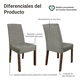 thumbnail image 4 of Juego de Comedor Mesa con Tapa de Madera Madesa Keila Marrón/Plata, 4 of 10
