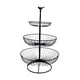 thumbnail image 5 of Soporte metálico para cesta de frutas de 3 niveles, soporte para frutas, cuenco extraíble versátil de gran capacidad para almacenar y organizar, Pájaro superior negro, 5 of 9