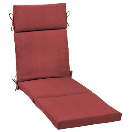 Mainstays 72" x 21" Red Rectangle Outdoor Chaise Lounge Cushion, 1 Piece