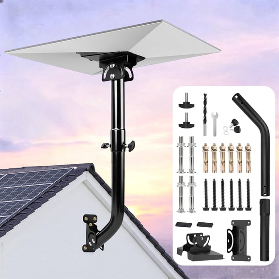 Starlink Gen 3 Mount, EEEkit 360° Adjustable Metal Roof Wall Mount Bracket Compatible with Gen 3, Standard 4 and 4X Starlink Satellite Internet Kit