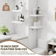 thumbnail image 5 of Wood Floating Shelves 16 Inch, 10 Inch Deep Shelves Wall Mount, Wall Shelves with Invisible Bracket, 16" Floating Shelves for Living Room Bathroom Bedroom, White, Set of 2, 5 of 7