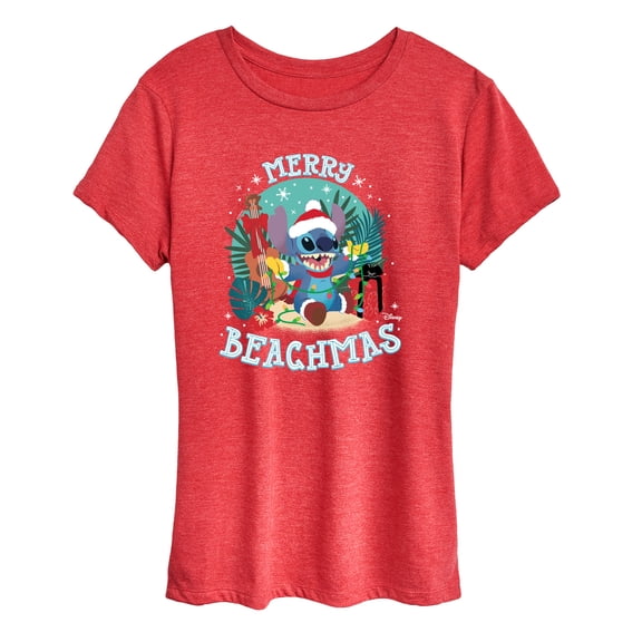 Lilo & Stitch - Merry Beachmas Christmas - Women's Short Sleeve Graphic T-Shirt