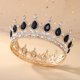 thumbnail image 2 of Nvzi Tiara de boda para novia, diadema de princesa, corona de novia, joyería para el cabello con diamantes de imitación de cristal,graduación, boda, fiesta de disfraces (R), 2 of 4