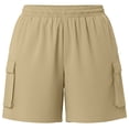 thumbnail image 6 of MYAOYI Womens Drawstring Cargo Shorts with Pockets Elastic Waist Loose Fit Casual Summer Shorts for Women, 6 of 8