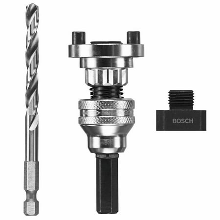 UPC: 0000346464832 | Bosch-HSA-HS Universal Quick Change Arbor with High-Speed Steel Pilot Bit