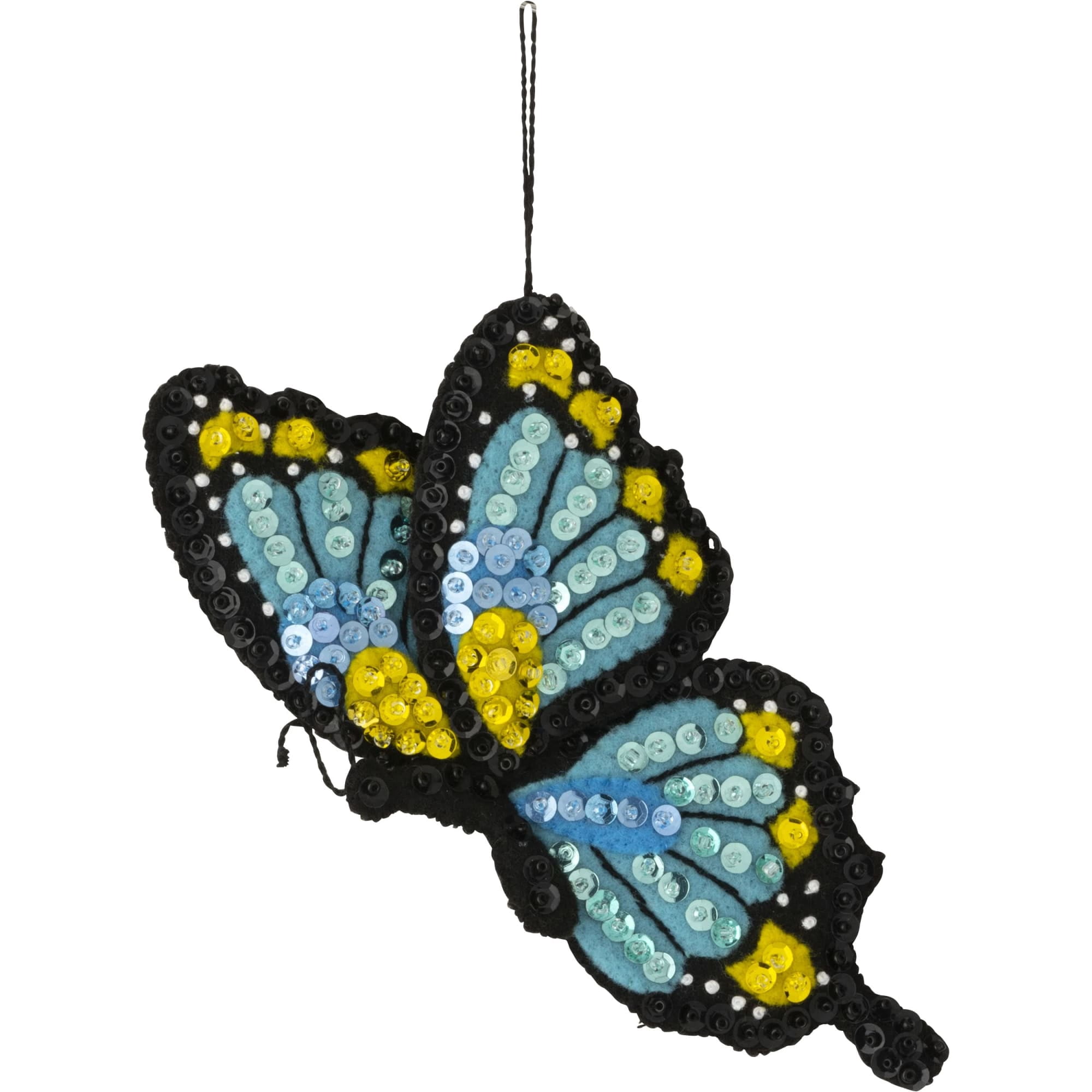Bucilla Butterfly Garden 6 Count Felt Applique Ornament Kit, 2.5 x 3.5 in