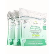 Nurture Sponge Bath Wipes, Large Disposable Wash Cloths for Adults, Seniors, & Bedridden, No Rinse Camping Travel Essentials, 90 Count