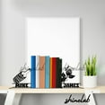 thumbnail image 3 of Shinelab Rose Wine Metal Bookends, Bar Decor Bookshelf, Wines Gift 13024, 3 of 5