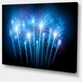 thumbnail image 2 of Blue Fireworks at Night Sky, 2 of 3