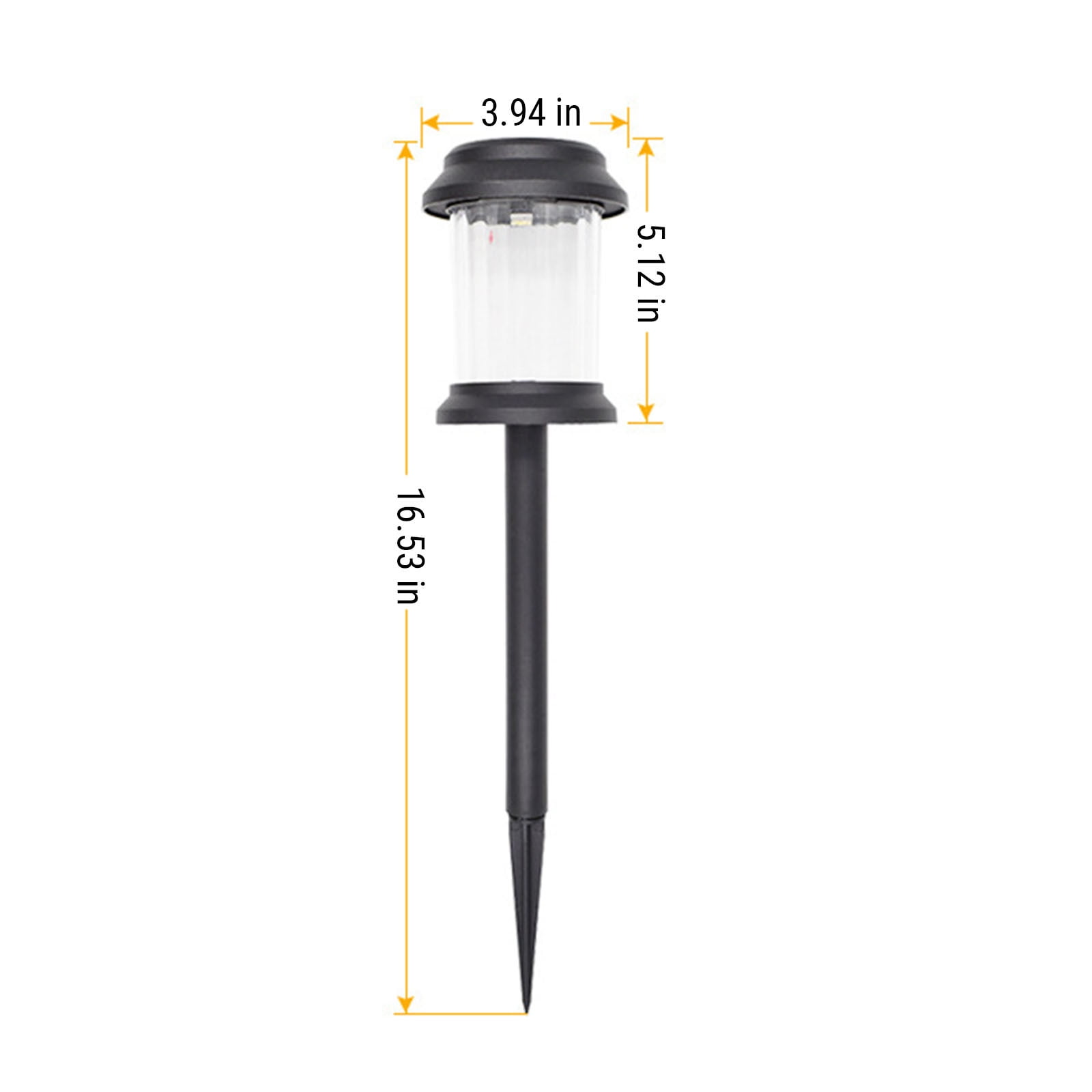 6 Pack Solar Pathway Lights Outdoor, Super Bright LED Garden Lights with RGB Color Changing, Waterproof Auto On/Off for Walkway Patio Yard, 15H Lighting & 8H Charging, White Plastic Landscape Decor