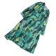 thumbnail image 5 of Vestido largo holgado verde con mangas largas tipo farol y escote en V profundo para mujer, estampado floral, verde XL, 5 of 14