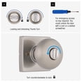 thumbnail image 6 of Brinks Contemporary Privacy Doorknob, Satin Nickel, 6 of 7