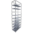 thumbnail image 3 of 10 Tier Shoe Rack, Storage Organizer Non-Woven Fabric Cover Shoe Rack Cabinet Portable Single Row Shoe Rack Shelf Cabinet Tower with Dustproof Cover for Closet Entryway Hallway（Purple）, 3 of 6