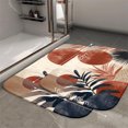 thumbnail image 5 of 1pc Tropical Plant and Geometric Absorbent Non-Slip Bathroom Thickened Flannel Rug Decor,Soft,Quick Drying,Suitable For Indoor/outdoor Use,Bathrooms,Bedrooms,Kitchens,Terrace,Laundry Rooms,16"x24", 5 of 9