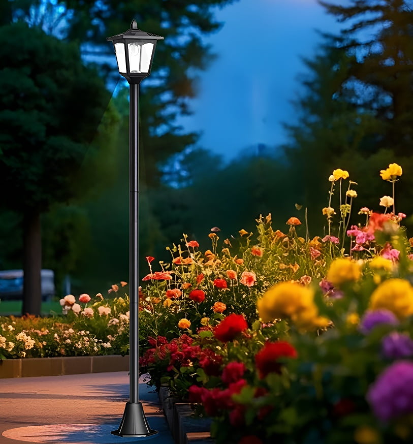 2 pack 67" Solar Lamp Post Lights Outdoor, Adjustable LED Waterproof Yard & Garden Lights