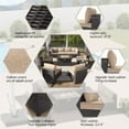 thumbnail image 2 of ALAULM 7 Piece Patio Furniture Sets, Outdoor Patio Sectional Outdoor Furniture Set, W/Coffee Table & Thick Cushions, Sand, 2 of 9