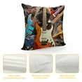 thumbnail image 4 of Nawypu  Music Throw Pillow Cover Instruments Kinds of Guitar Musical Theme Decorative Pillow Case Home Decor Square Pillowcase, 4 of 5