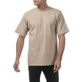 thumbnail image 5 of Pro Club Men's Heavyweight Cotton Short Sleeve Crew Neck T-Shirt,KHAKI,5XL - Tall, 5 of 5