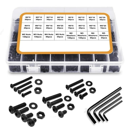 

1225 Carbon Steel Parts M2-M5 Hex Socket Head Cap Screws with Nuts Washers