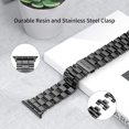 thumbnail image 3 of Wearlizer Compatible with Apple Watch Band 38mm 40mm 41mm Womens for iWatch SE Lightweight Resin Wristband Bracelet Mens Strap Series 7 6 5 4 3 2 1-(Black, 38/40/41mm), 3 of 7