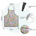 thumbnail image 7 of Pioneer Flower Floral Print Pattern Kids Aprons for Girls and Boys,Adjustable Neck Strap Toddler Aprons for Kids Cooking Baking, 7 of 7