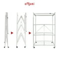 thumbnail image 4 of Origami 4-Pack R5-06W 4-Shelf Folding Steel Wire Shelving Storage, White, 4 of 11