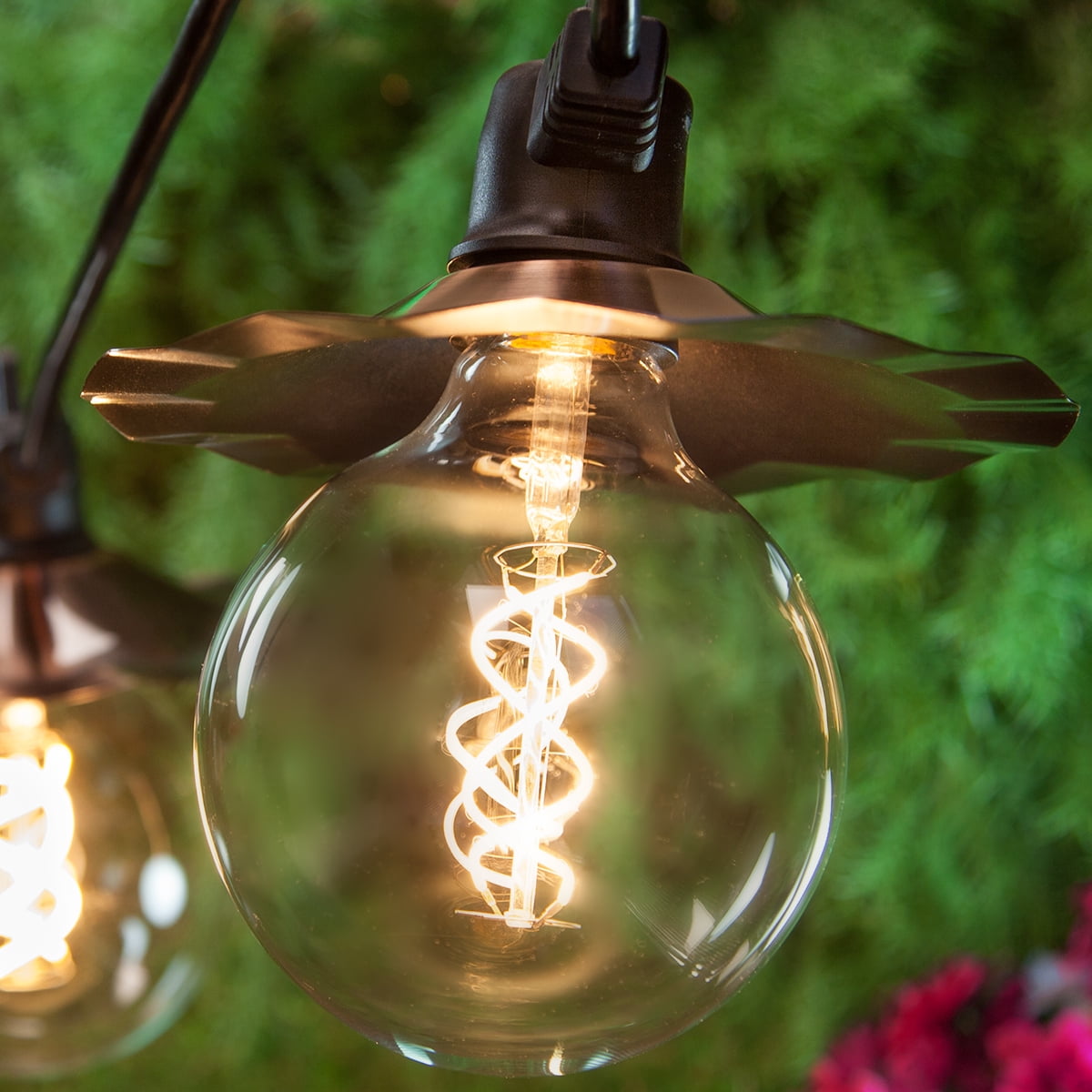 Wintergreen Lighting G125 FlexFilament LED Edison Globe Light Bulb, 5W Vintage LED Edison Bulb, Clear Finish