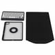 thumbnail image 1 of Funda con teclado vertical para tableta, tapa trasera magnética transparente, teclado Bluetooth desmontable con portalápices, color negro, 1 of 14