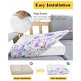 thumbnail image 5 of Watercolor Flowers Sofa Couch Cushion Covers Washable, Removable Stretchable Sectional Couch Covers, Cottagecore Blooms Blue Purple Floral Slipcovers for L & T Shape Sofa Protector S Size 1 pc, 5 of 7