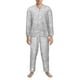 thumbnail image 3 of Balery Silver Glitter Pijama para Hombre de Dos Piezas con Manga Larga, Conjunto de Dormir y Descanso Suave con Bolsillos-Medium, 3 of 7