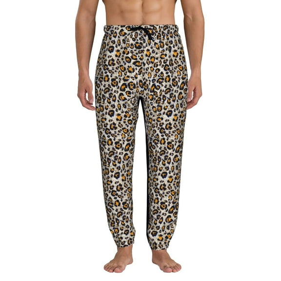 Kdxio Leopard Pattern Joggers,Sweatpants for Men with Pockets-Small