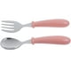 thumbnail image 3 of Set Stainless Steel Spoon Fork Small Durable Simple Feeding Spoon Fork for Baby Kids Children (Pink), 3 of 5