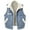 White, variant on Lovskoo 2024 Women's Denim Jacket with Pockets Lamb Hair Plush and Thick Patch Denim Cotton Sleeveless Top Coffee