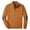 Coffee #048, variant on Mens Knit Henley Sweater Suede Elbow Patches Stand Collar Button‑Up Casual Fall Winter Pullover Shirt, 3XL