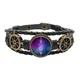 thumbnail image 1 of Pulsera marina tejida en cuero Universo Totem triángulo geometría alienígena, 1 of 4
