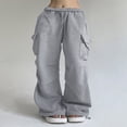 thumbnail image 2 of Pantalon Parachute à Taille Rehaussée pour Femmes, Coupe Ample, 2 of 9