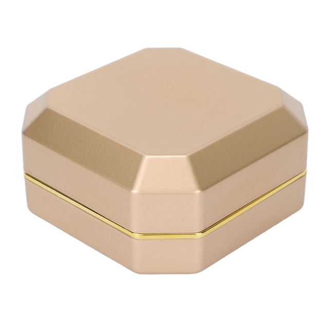 LED Bracelet Storage Box Portable Elegant Jewelry Bracelet Display Case Organizer for Wedding ProposalGold