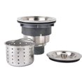 thumbnail image 1 of 3-1/2-inch Kitchen Sink Strainer With Removable Deep Waste Basket/strainer Assembly/sealing Lid, Stainless Steel, 1 of 4