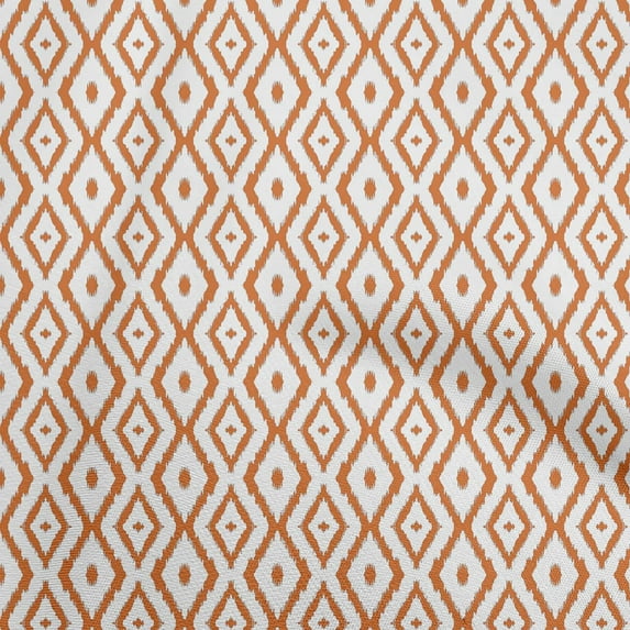 oneOone Viscose Chiffon Orange Fabric Ikat Sewing Fabric By The Yard Printed Diy Clothing Sewing Supplies 42 Inch Wide