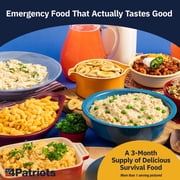 4Patriots: 3-Month Survival Food Kit - Emergency Food Supply - Freeze Dried Food - Designed to Last 25 Years - 688 Servings - 135,840 Total Calories - Disaster-Resistant Packaging